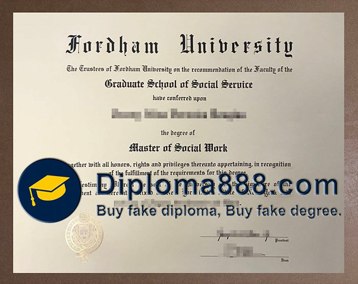 Fordham University diploma