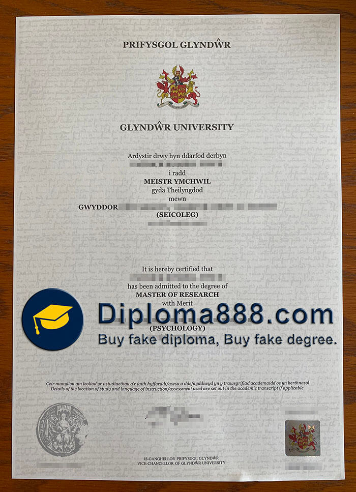 Glyndŵr University diploma