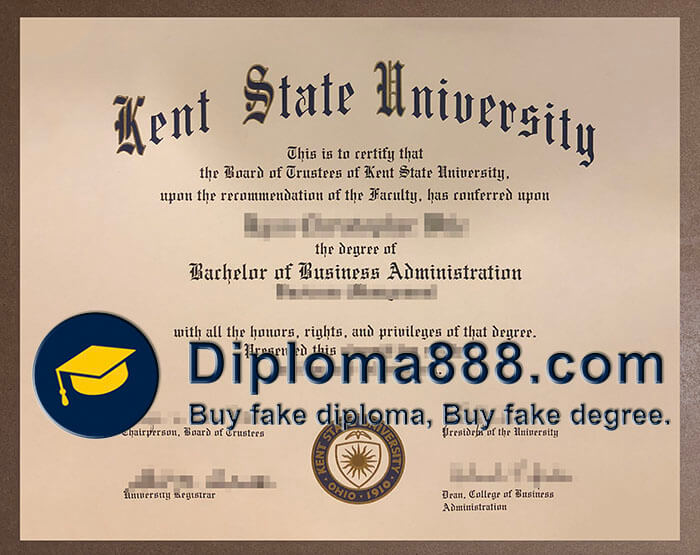 Kent State University diploma