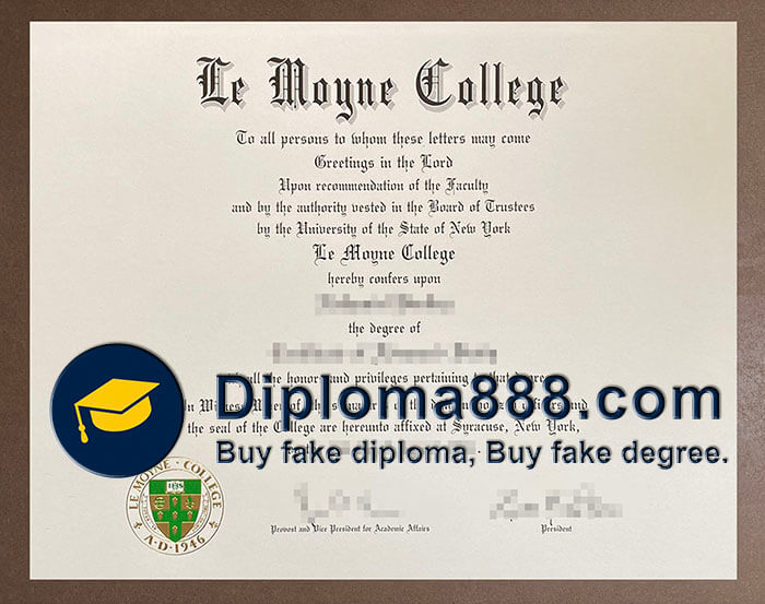 Le Moyne College diploma