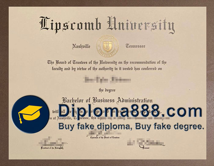 Lipscomb University diploma
