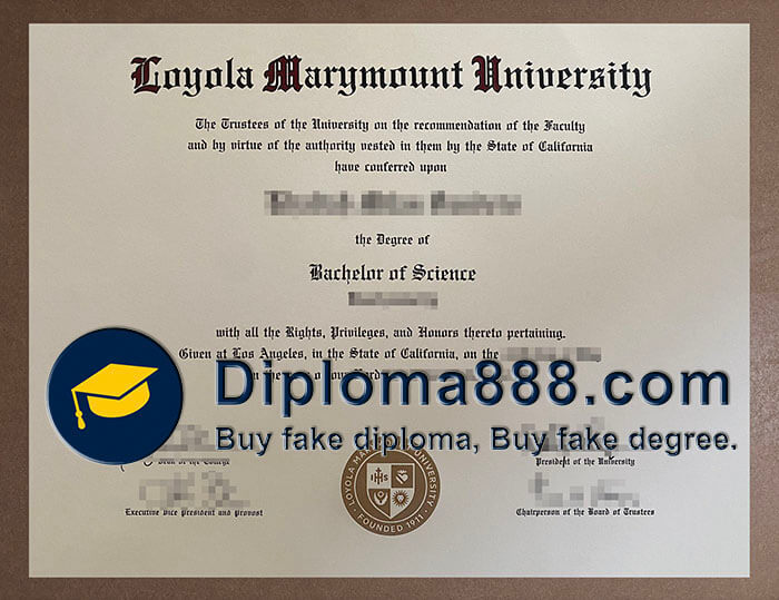 Loyola Marymount University diploma