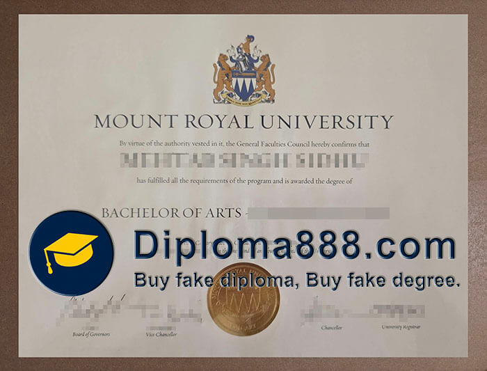 Mount Royal University diploma