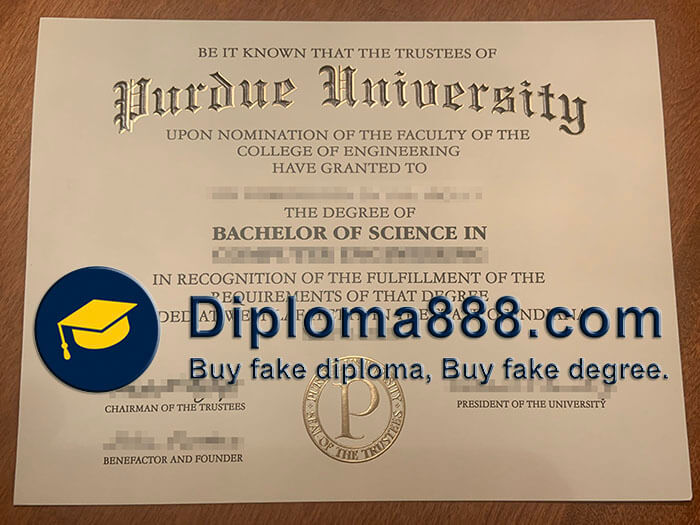 Purdue University diploma