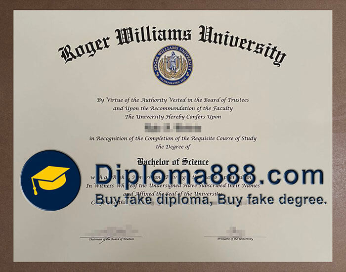Roger Williams University diploma