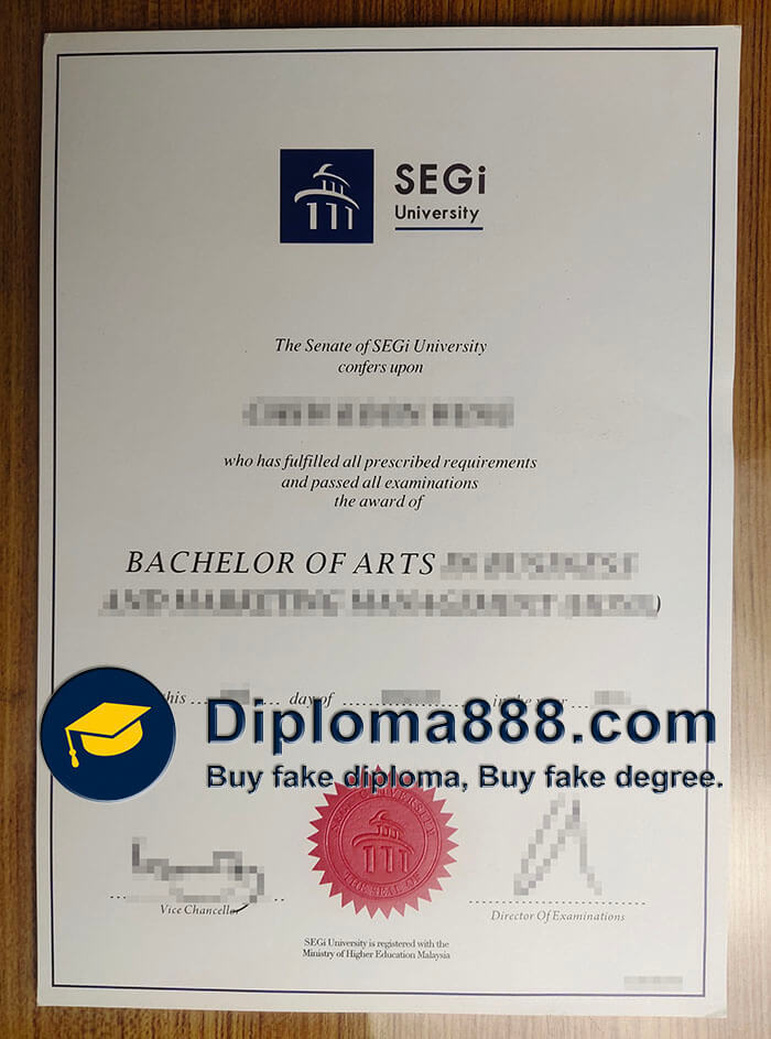 SEGi University diploma