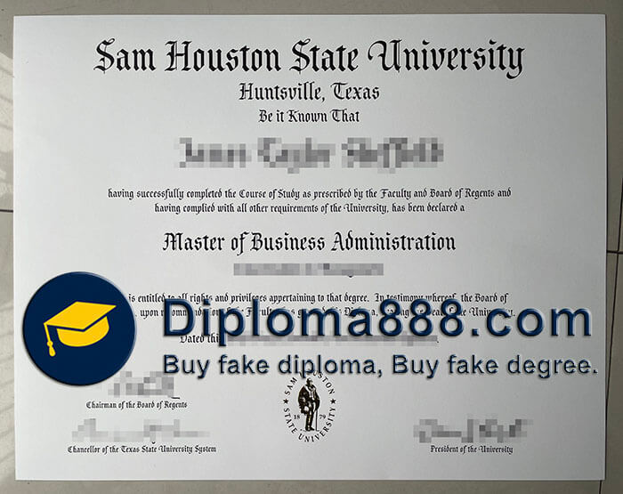 Sam Houston State University diploma