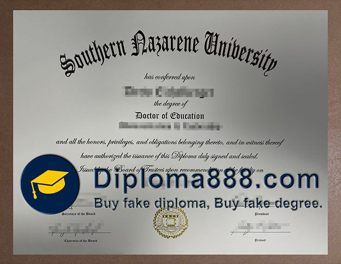 Southern Nazarene University diploma