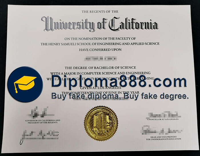 University of California Los Angeles diploma