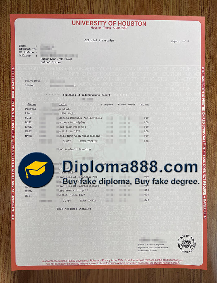 University of Houston degree