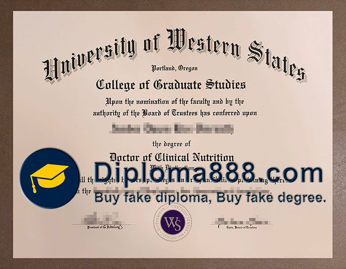 University of Western States diploma