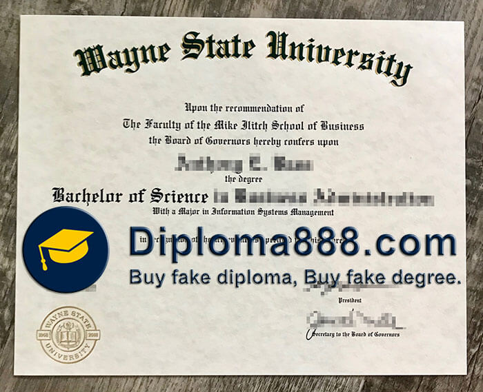 Wayne State University diploma