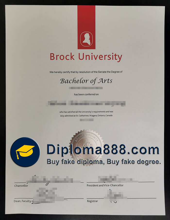 Brock University diploma