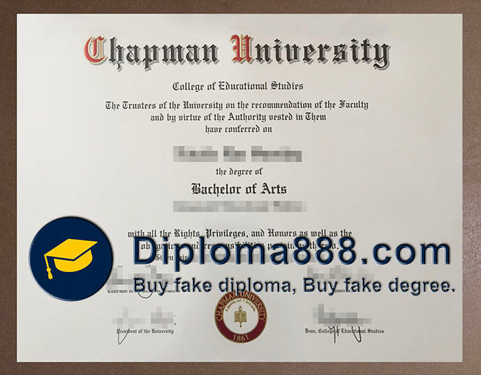 Chapman University diploma