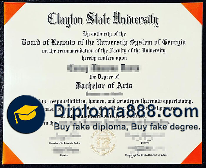 Clayton State University diploma