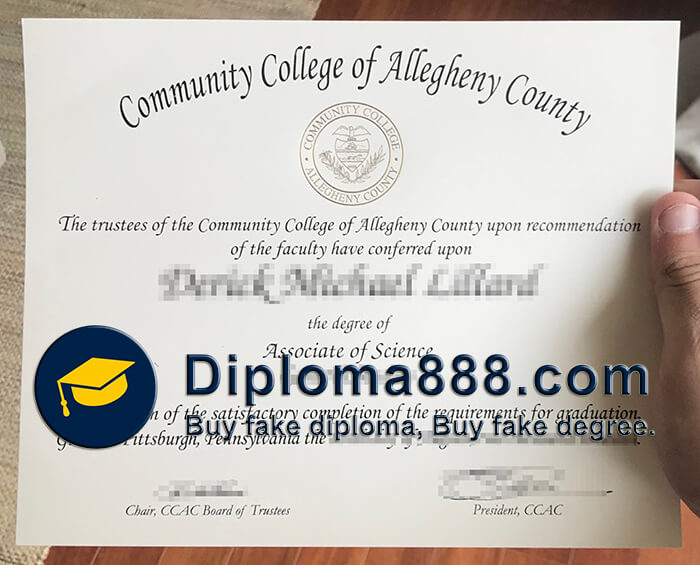 Community College of Allegheny County diploma