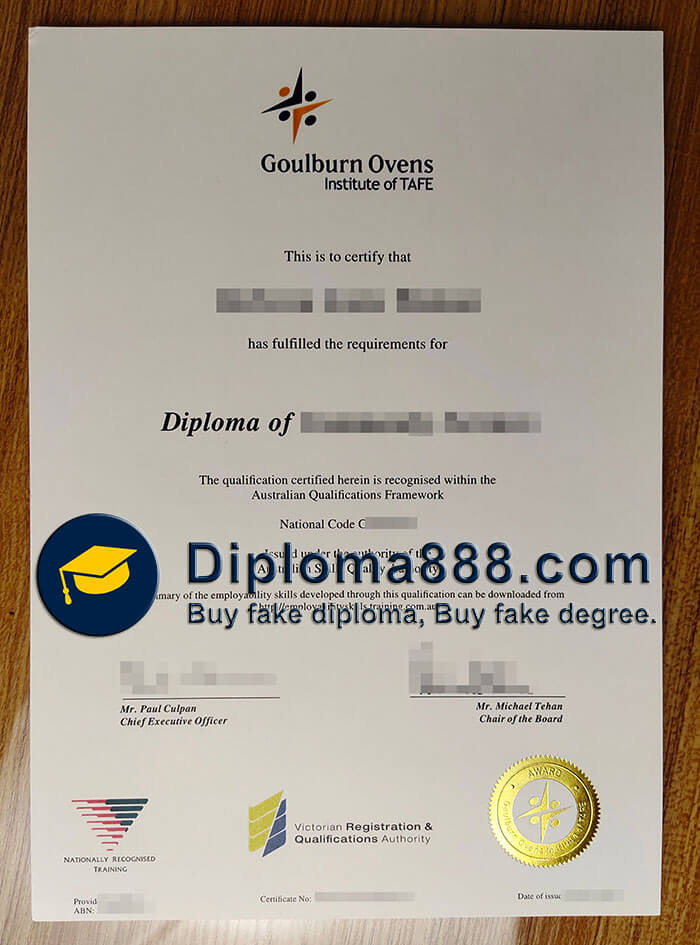 Goulburn Ovens Institute of TAFE certificate