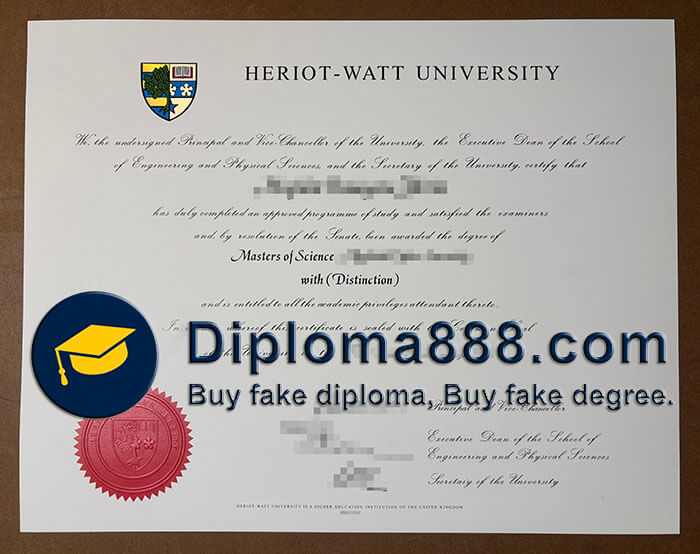 Heriot Watt University diploma
