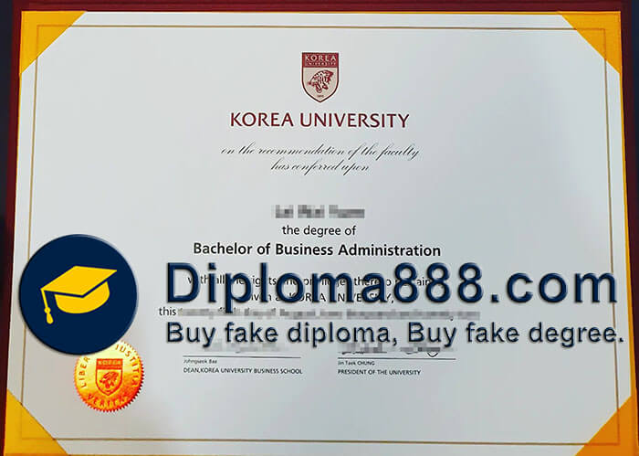Korea University diploma
