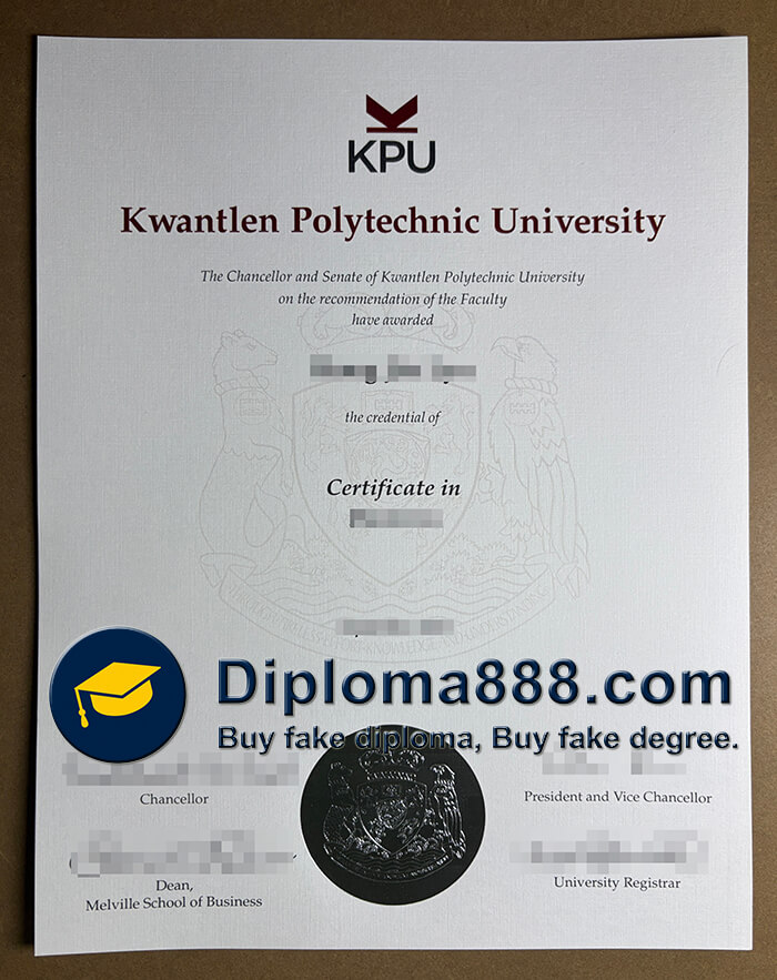 Kwantlen Polytechnic University diploma