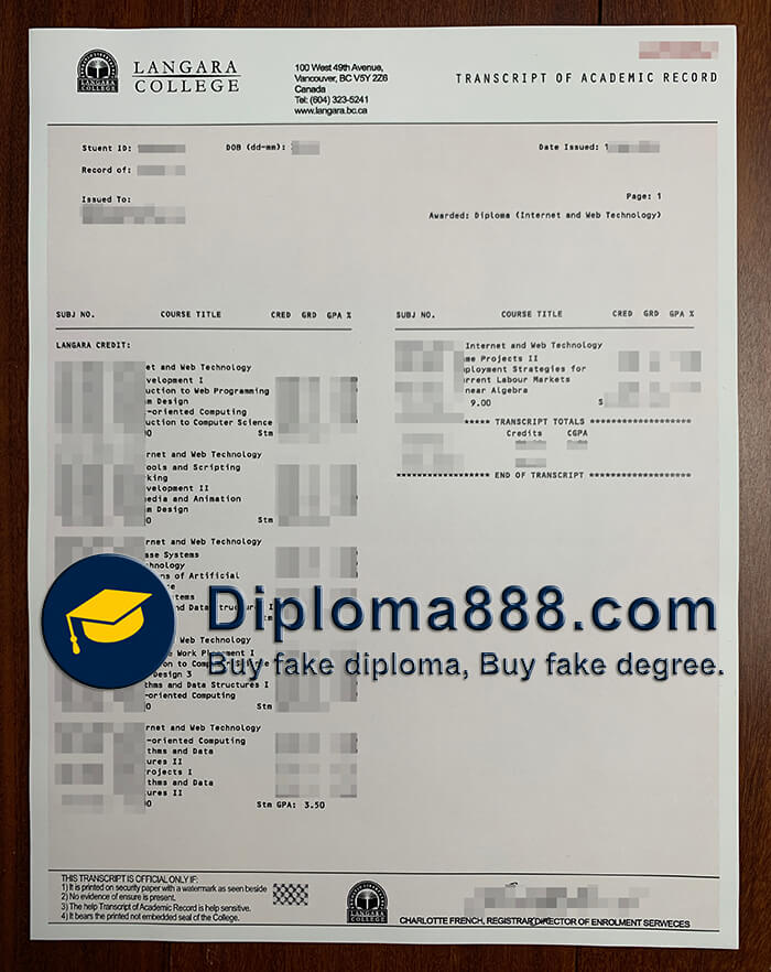 Langara College degree