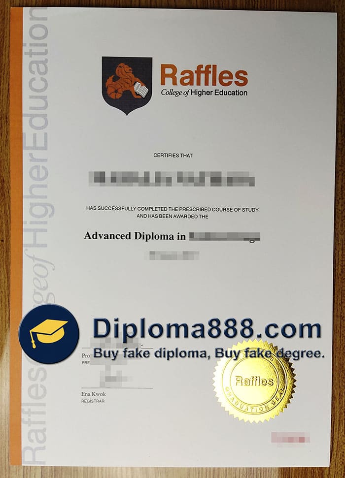 Raffles College of Higher Education certificate