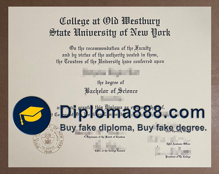 State University of New York at Old Westbury diploma