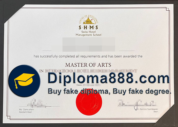 Swiss Hotel Management School diploma