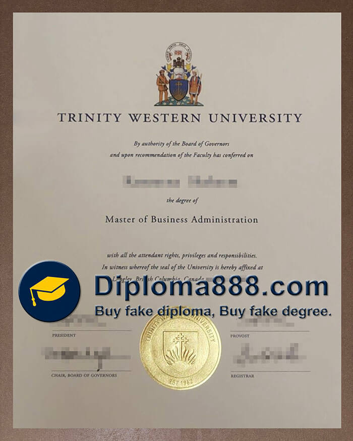 Trinity Western University diploma