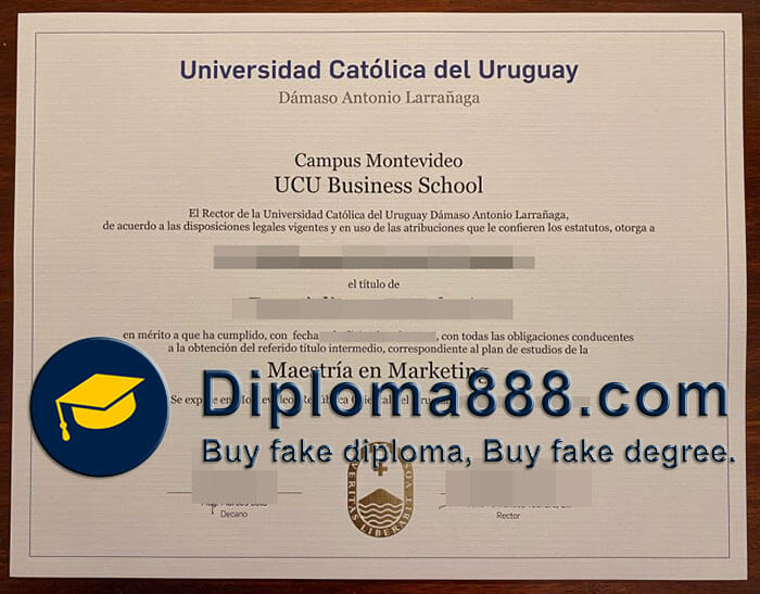Universidad Católica del Uruguay diploma