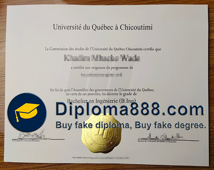 Université du Québec à Chicoutimi diploma