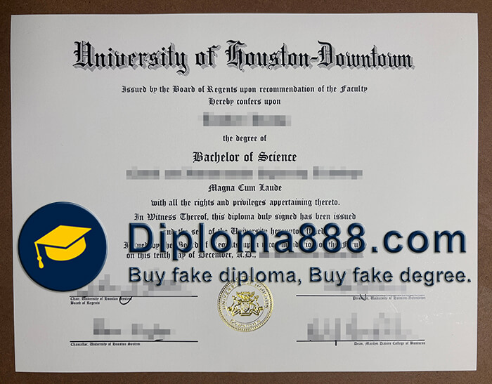 University of Houston Downtown diploma