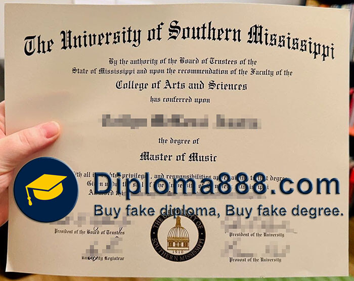 University of Southern Mississippi diploma