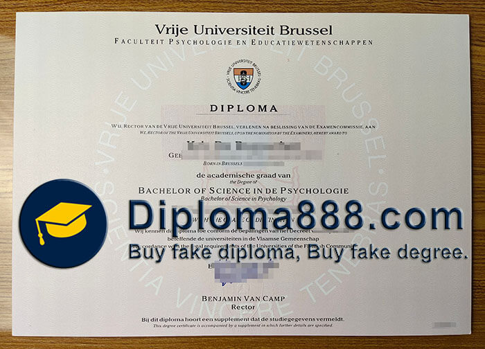 Vrije Universiteit Brussel diploma