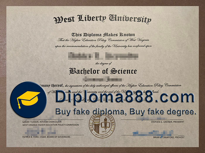 West Liberty University diploma
