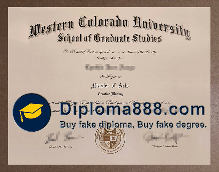 Western Colorado University diploma