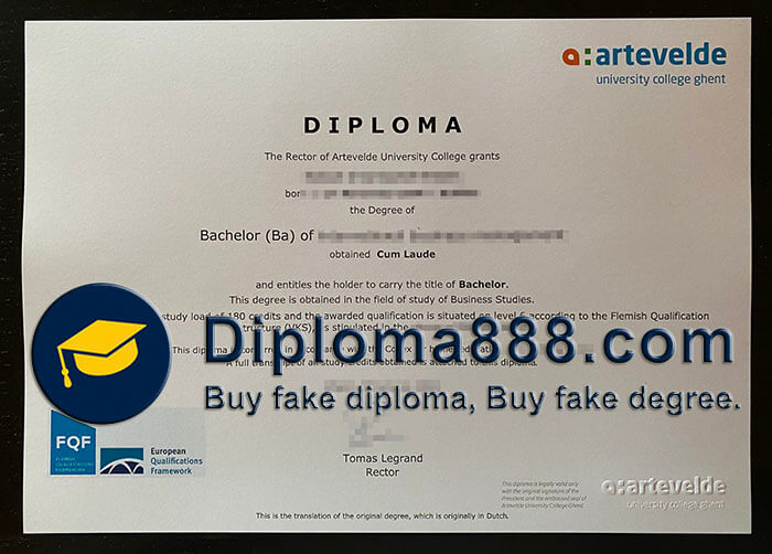 Artevelde University College Ghent diploma