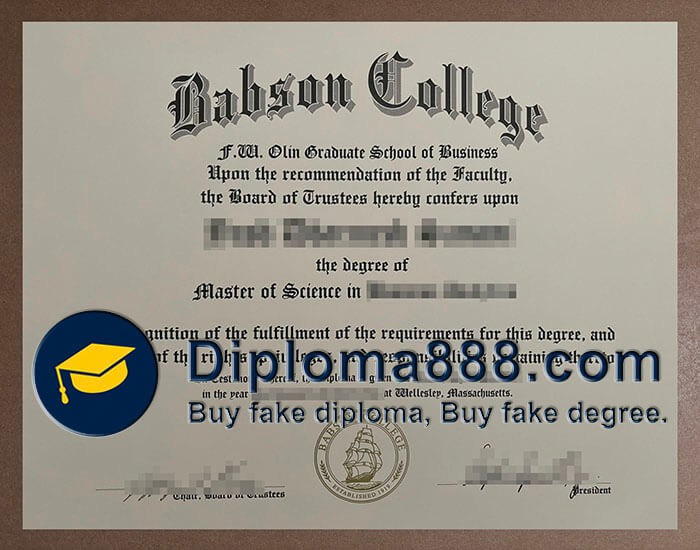 Babson College diploma