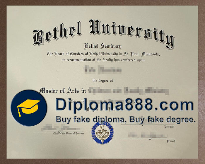 Bethel University diploma