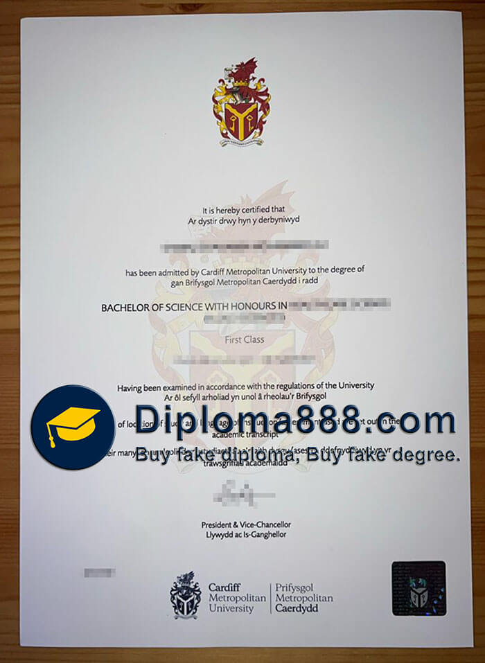 Cardiff Metropolitan University diploma