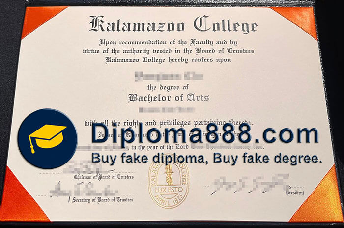 Kalamazoo College diploma
