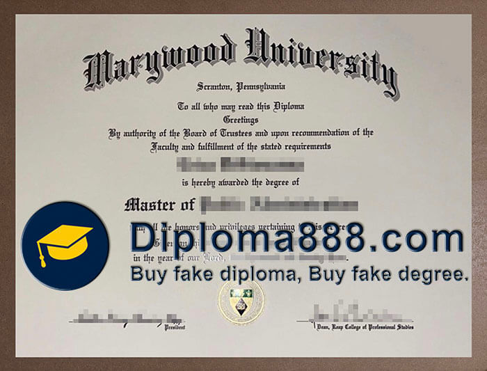 Marywood University diploma