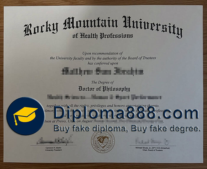Rocky Mountain University of Health Professions diploma