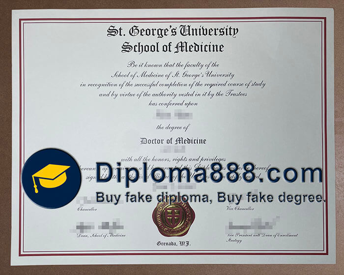 SGU School of Medicine diploma