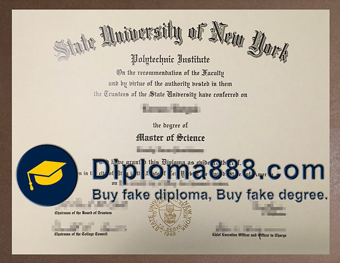 SUNY Polytechnic Institute diploma