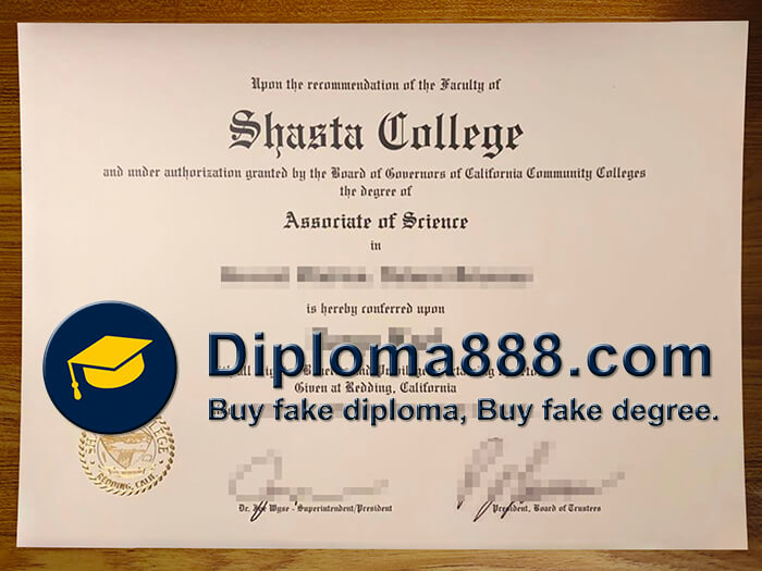 Shasta College diploma
