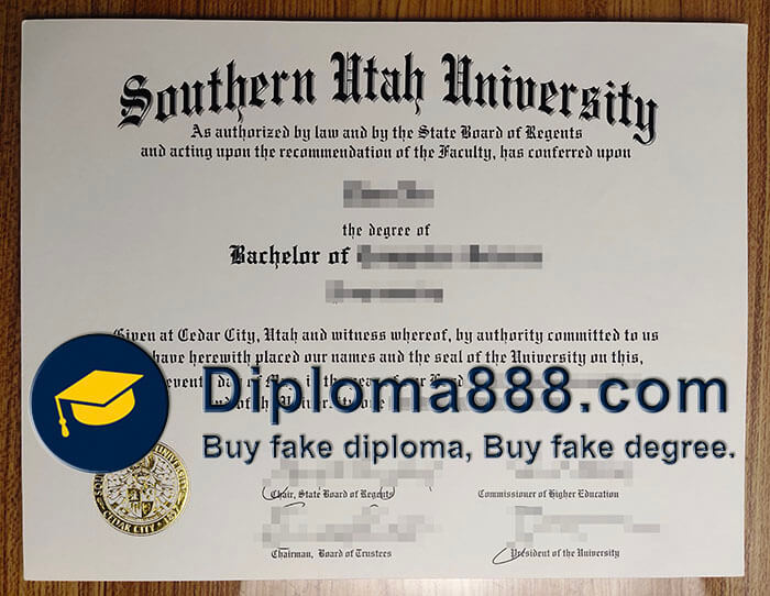 Southern Utah University diploma