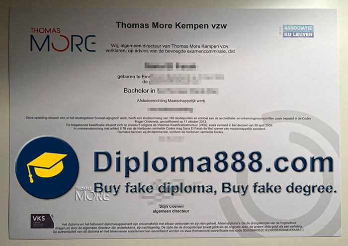 Thomas More University of Applied Sciences diploma