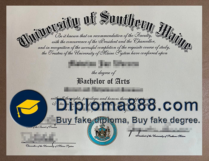 University of Southern Maine diploma
