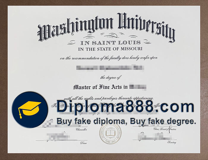 Washington University in St Louis diploma